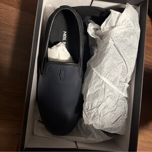 Neil Barrett Leather Slip-On Sneakers Unisex Black Size EU 37 . US Sz 5